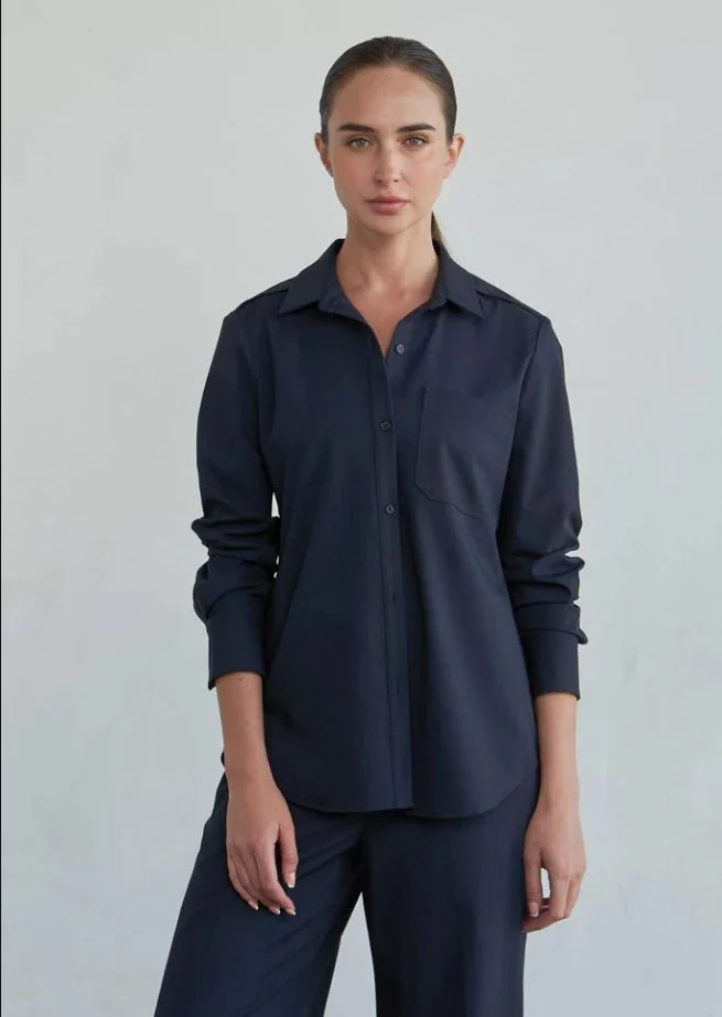 Phoebe Jon Harper Shirt with Epaulettes - Final Sale - Image 3