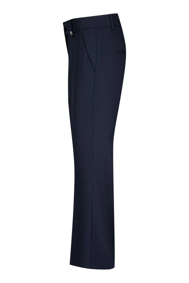 Raffaello Rossi Dora Cropped Trouser, Navy Blue - Image 3