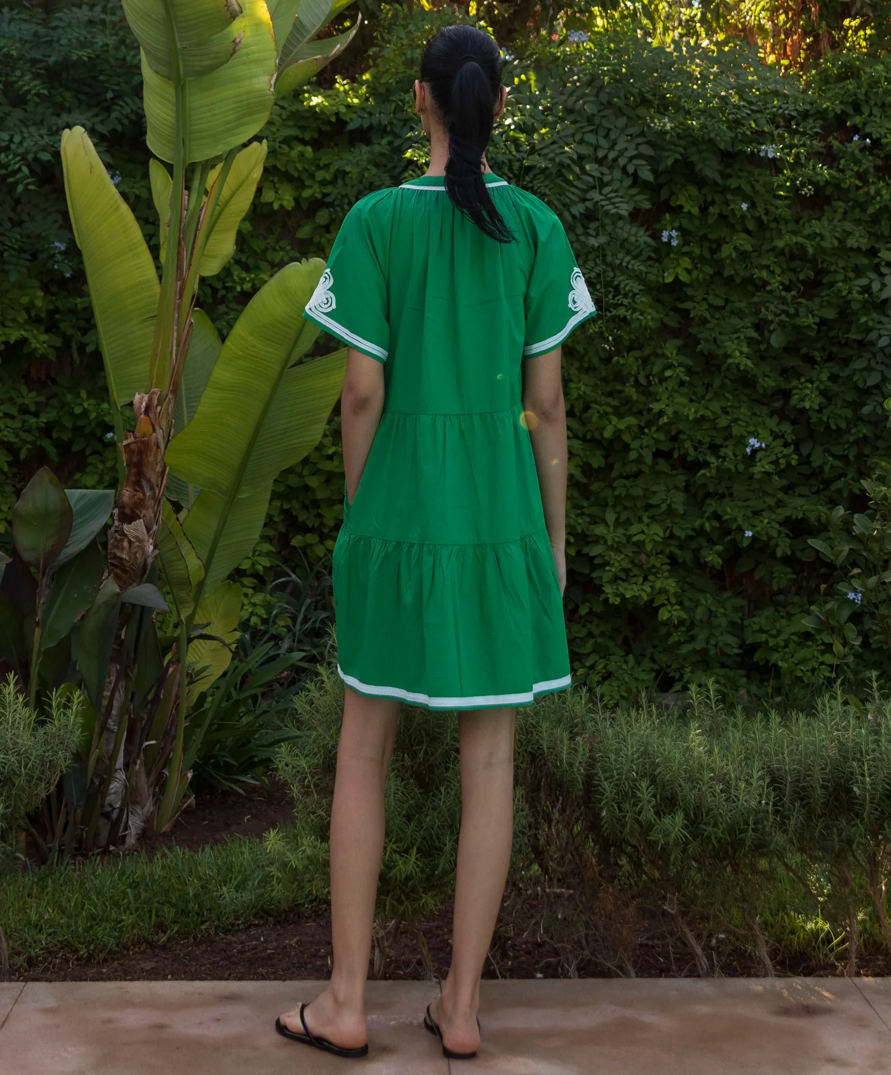 Rose and Rose Flora Short Sleeve Tiered Dress - Image 3