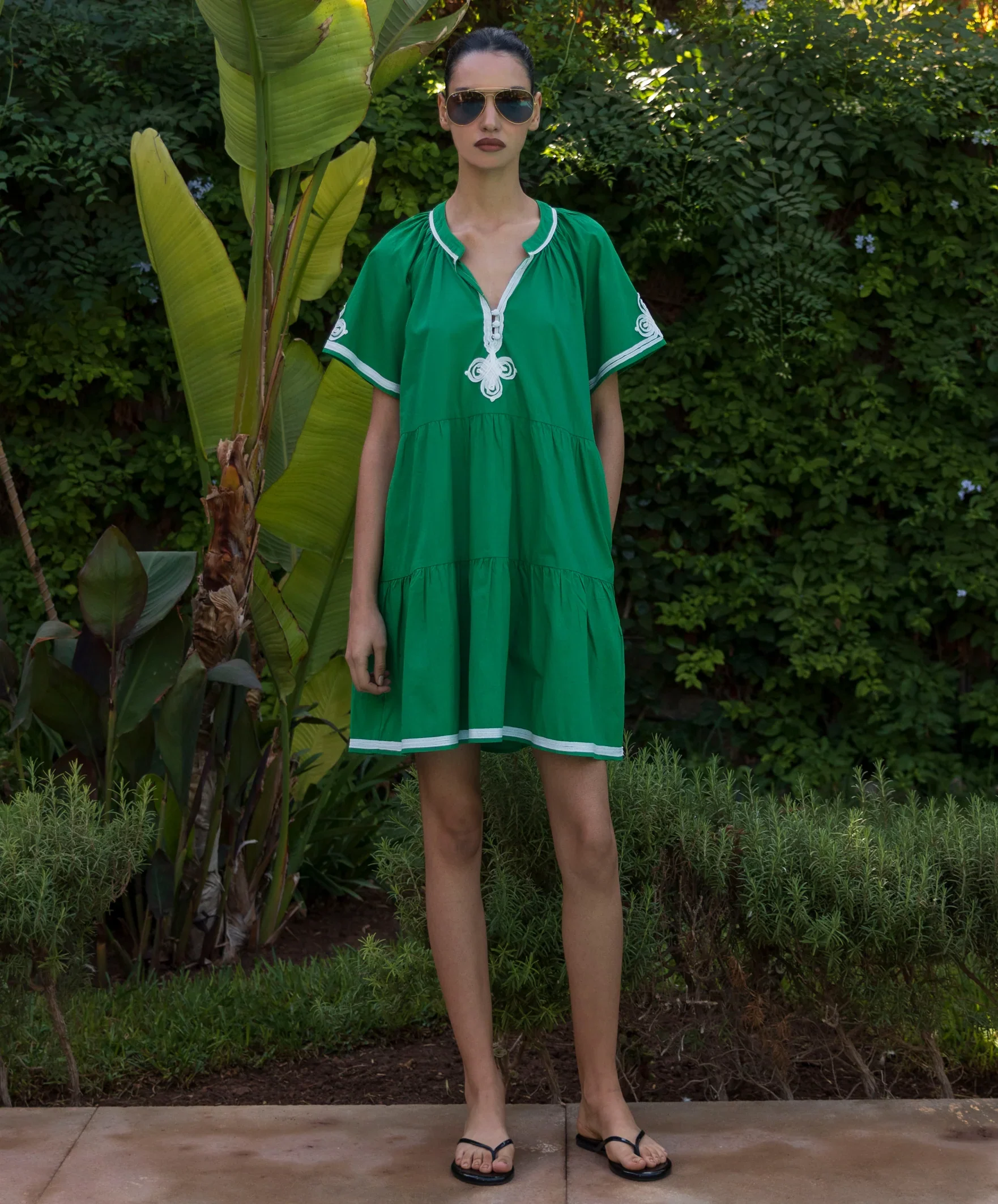Rose and Rose Flora Short Sleeve Tiered Dress - Image 4
