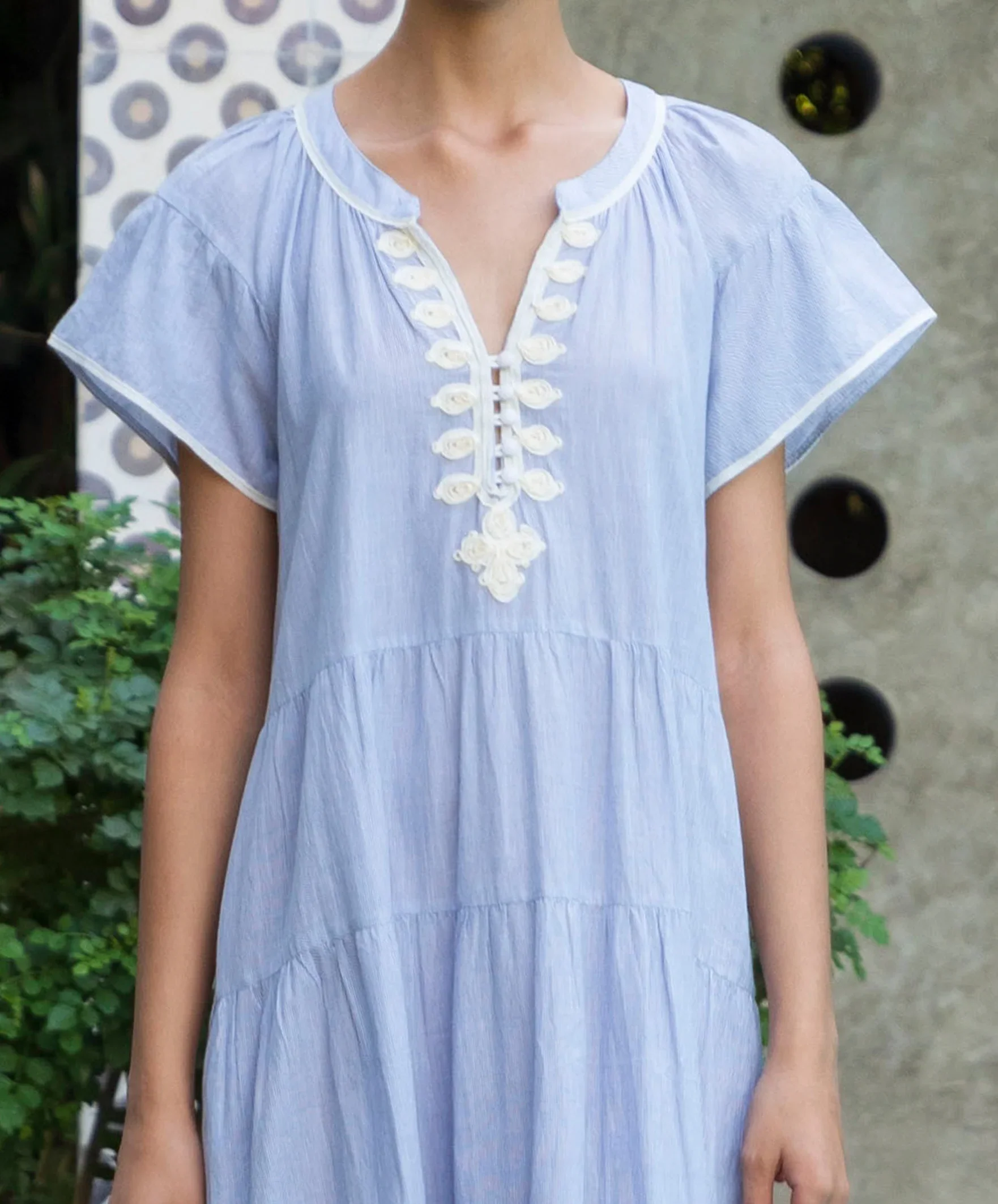 Rose and Rose Camelia Striped Maxi Dress - Image 4