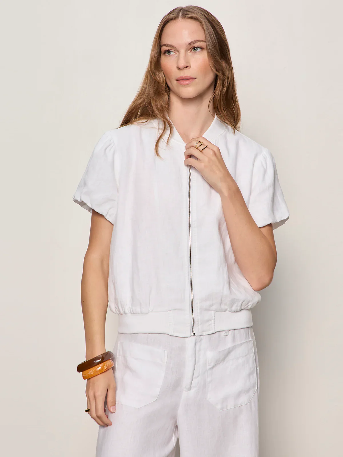 Sanctuary Everly Linen Bomber - Image 4