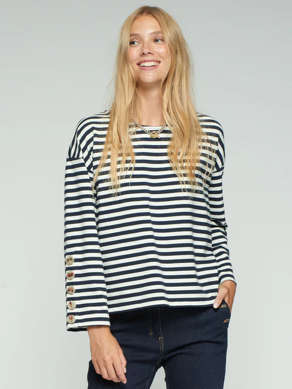 Vilagallo Striped Long Sleeve Top - Image 2