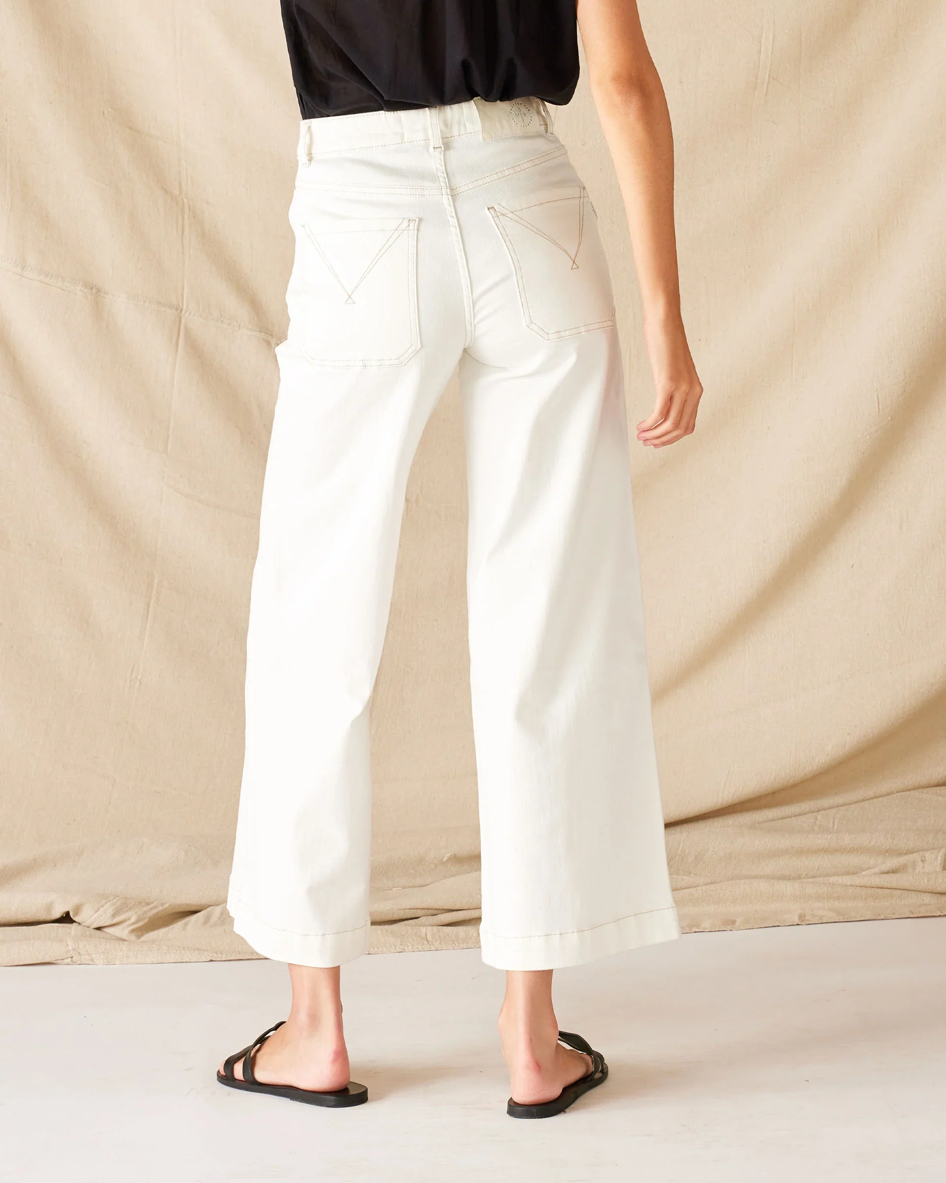 Voyageur by Mersea Sailor Cropped Wide Leg Jeans - Image 2