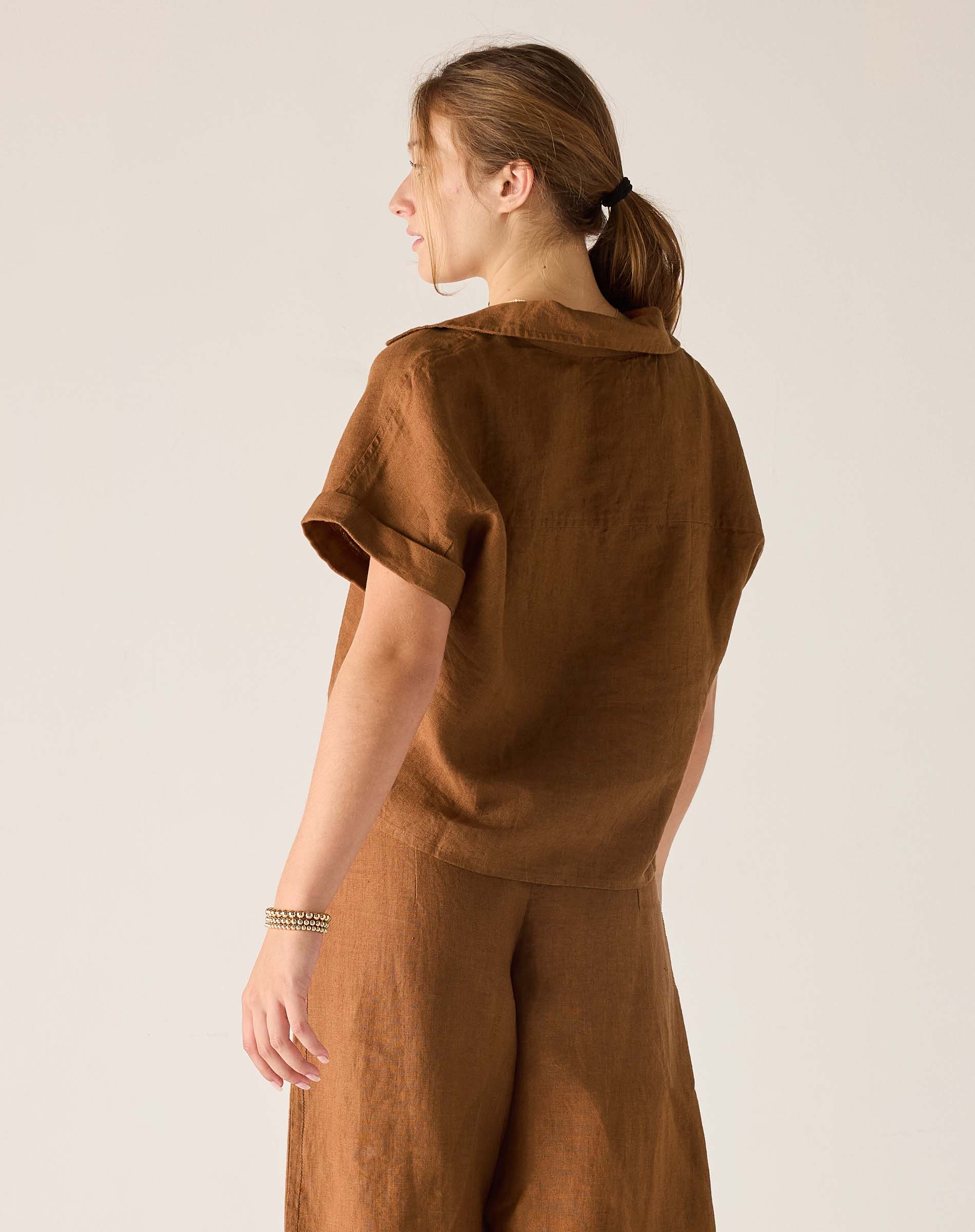 Voyageur by Mersea Hadley Boxy Linen Top - Image 3