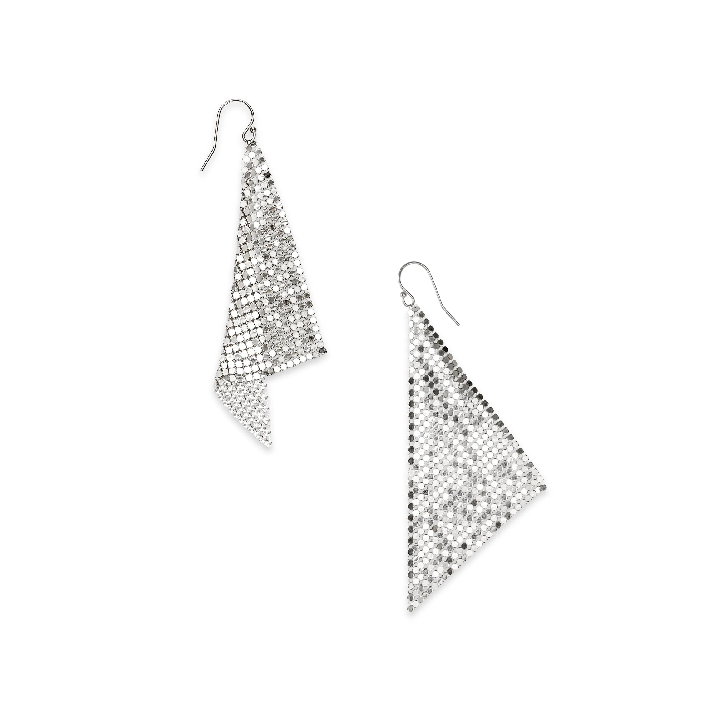 Whiting & Davis Zara Fine Mesh Triangle Earrings, Available in 2 Colors - Image 2