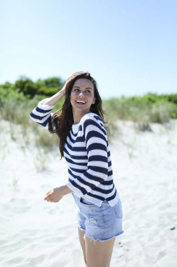 Wooden Ships Newport 3/4 Sleeve Chunky Top - Image 3